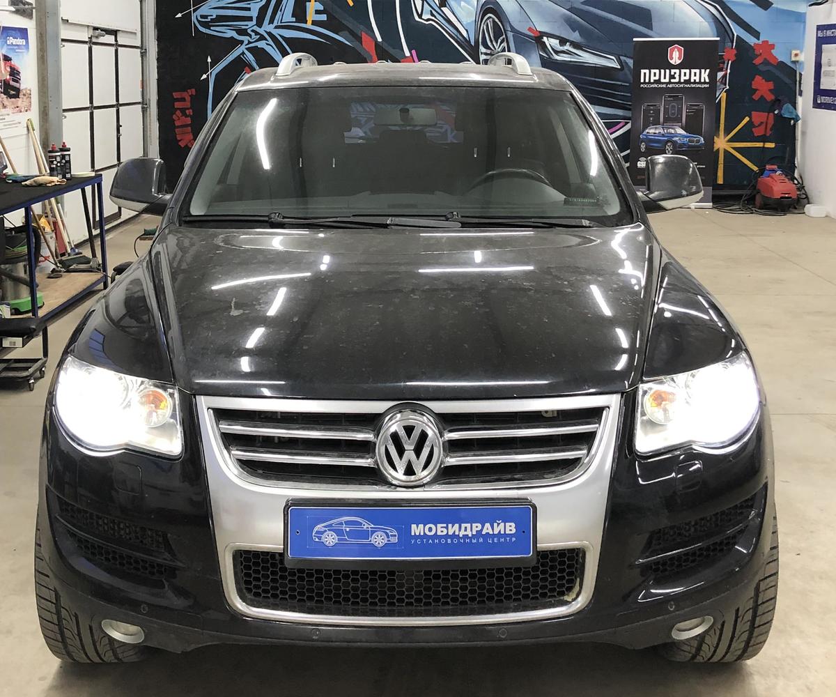 VW Touareg 1 после модернизации света: фары с Bi-LED модулями