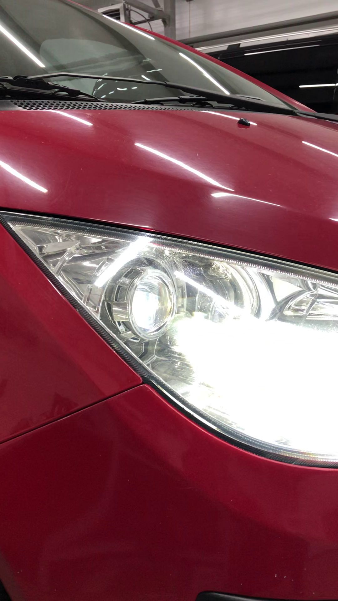 Установка линз в фары Mitsubishi Colt